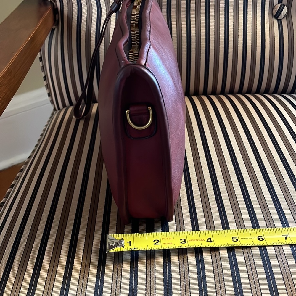 VINTAGE COACH BASIC BAG ZIPPERED CLUTCH 9455 BURGUNDY GLUE IN REG NEW YORK CITY - Picture 4 of 11